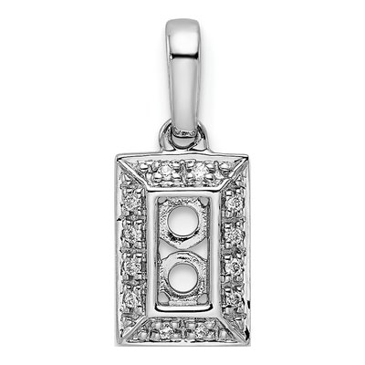 14K White Gold Diamond Family Birthstone Pendant – view 5
