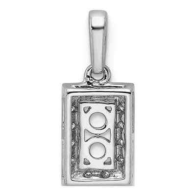 14K White Gold Diamond Family Birthstone Pendant – view 4