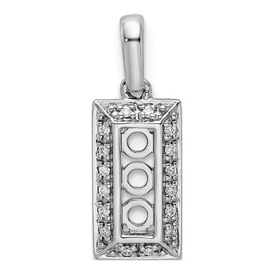 14K White Gold 1/20 ct tw Diamond Family Pendant – view 5