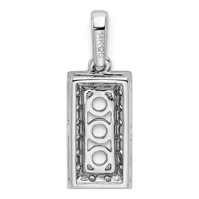 14K White Gold 1/20 ct tw Diamond Family Birthstone Pendant – view 4