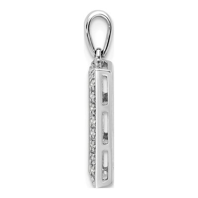 14K White Gold 1/20 ct tw Diamond Family Birthstone Pendant – view 3