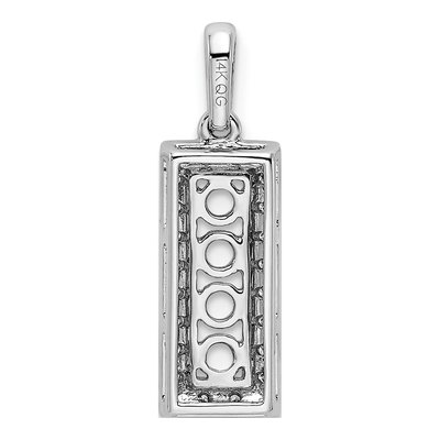 14K White Gold 1/20 ct tw Diamond Family Birthstone Pendant – view 4