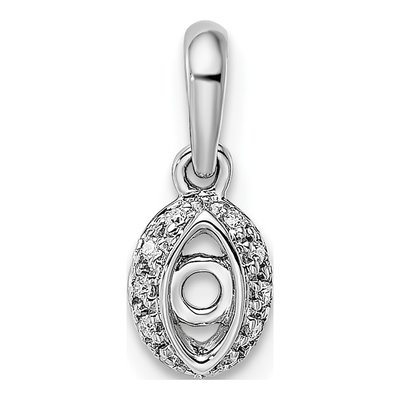 14K White Gold 1/20 ct tw Diamond Family Pendant – view 5