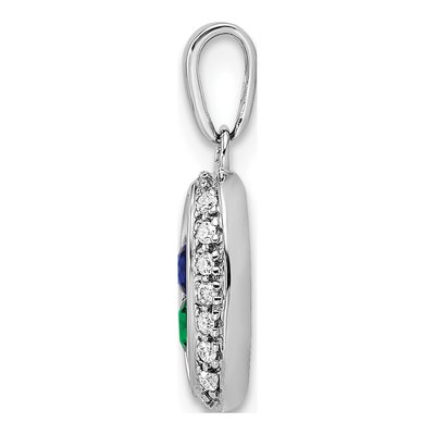 14K White Gold 1/15 ct tw Diamond Family Pendant – view 3