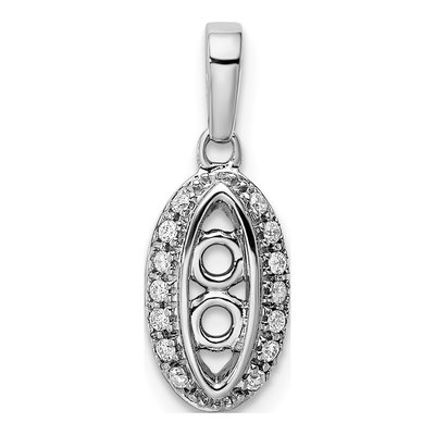 14K White Gold 1/15 ct tw Diamond Family Pendant – view 5