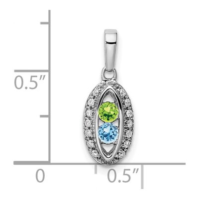 14K White Gold 1/15 ct tw Diamond Family Pendant – view 6