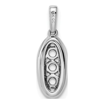 14K White Gold 1/15 ct tw Diamond Personalized Family Pendant – view 4