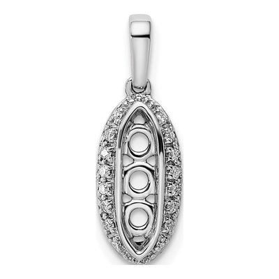 14K White Gold 1/15 ct tw Diamond Personalized Family Pendant – view 5