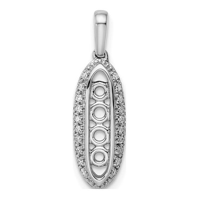 14K White Gold 0.08 ct tw Diamond Family Pendant – view 5