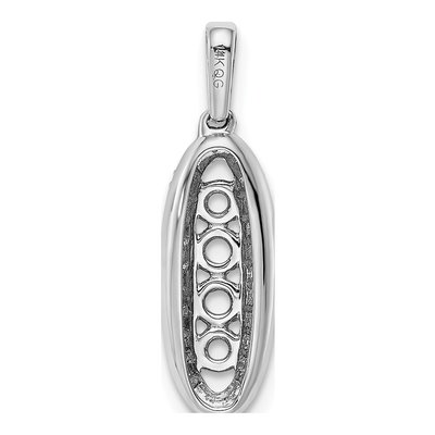 14K White Gold 0.09 ct tw Diamond Personalized Family Pendant – view 4