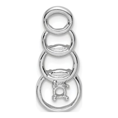 14K White Gold Family Pendant Mounting – view 3