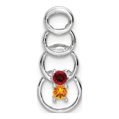 14K White Gold 2-Stone Family Pendant Mounting – view 2