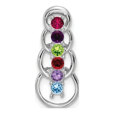 14K White Gold 6-Stone Family Pendant Mounting – view 2