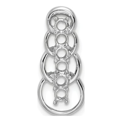 14K White Gold 6-Stone Family Pendant Mounting – view 3