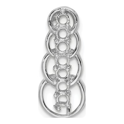 14K White Gold 7-Stone Family Pendant Mounting – view 3