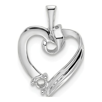 14K White Gold Family Pendant Mounting – view 3