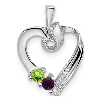 14K White Gold 2-Stone Family Pendant Mounting – view 2