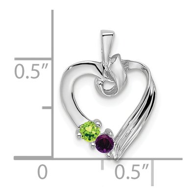 14K White Gold 2-Stone Family Pendant Mounting – view 4