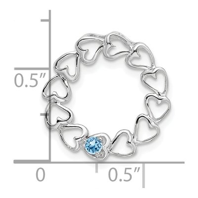 14K White Gold 1-Stone Family Pendant Mounting – view 4