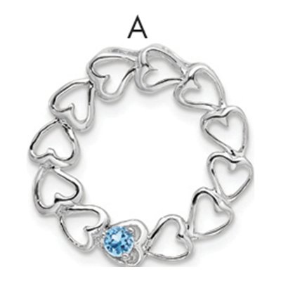 14K White Gold 1-Stone Family Pendant Mounting