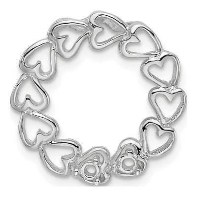 14K White Gold 2-Stone Family Pendant Mounting – view 3
