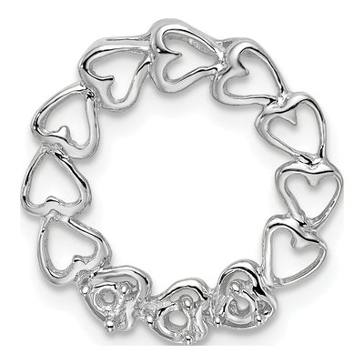 14K White Gold Personalized 3-Stone Family Pendant – view 3
