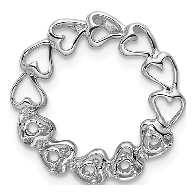 14K White Gold 5-Stone Family Pendant – view 3