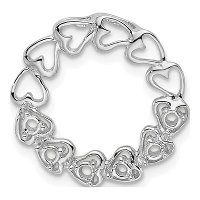 14K White Gold 6-Stone Family Pendant, Personalized – view 3