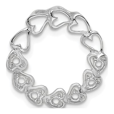 14K White Gold 7-Stone Family Pendant Mounting – view 3