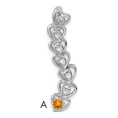 14K White Gold Family Pendant