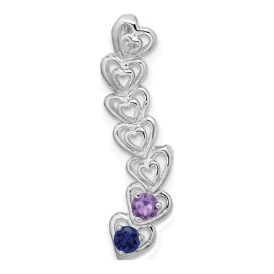 14K White Gold 2-Stone Family Pendant Mounting – view 2