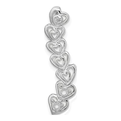 14K White Gold 2-Stone Family Pendant Mounting – view 3