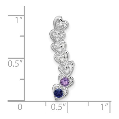 14K White Gold 2-Stone Family Pendant Mounting – view 4