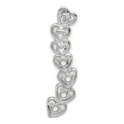 14K White Gold 4-Stone Family Pendant Mounting – view 3