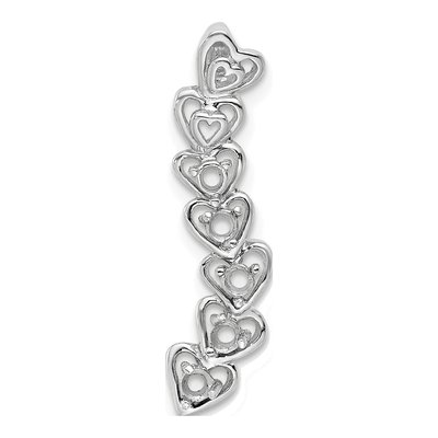 14K White Gold 5-Stone Family Pendant Mounting – view 3