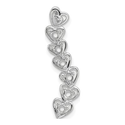14K White Gold 6-Stone Family Pendant, Personalized – view 3