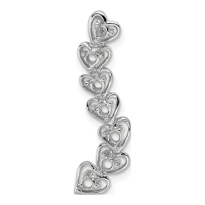 14K White Gold 7-Stone Family Pendant Mounting – view 3