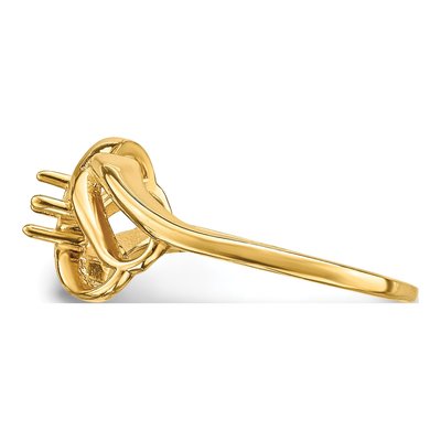 14K Yellow Gold 1-Stone Mother's Ring Mounting – view 3