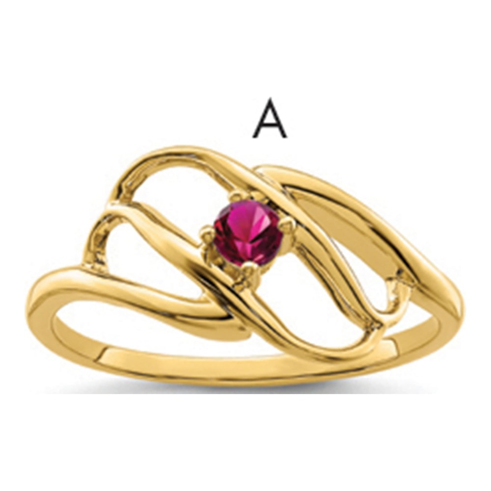 14K Yellow Gold Personalized Family Ring