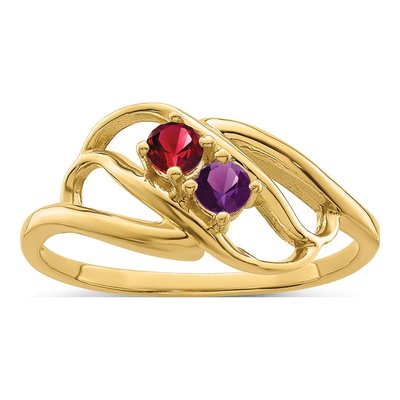 14K Yellow Gold Family Mother's Ring – view 2