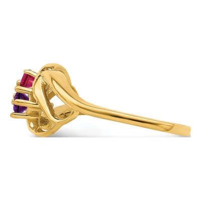14K Yellow Gold Family Mother's Ring – view 4