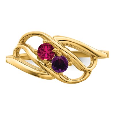 14K Yellow Gold Family Mother's Ring – view 5
