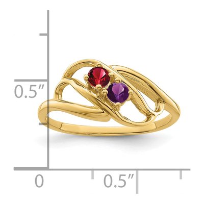 14K Yellow Gold Family Mother's Ring – view 6