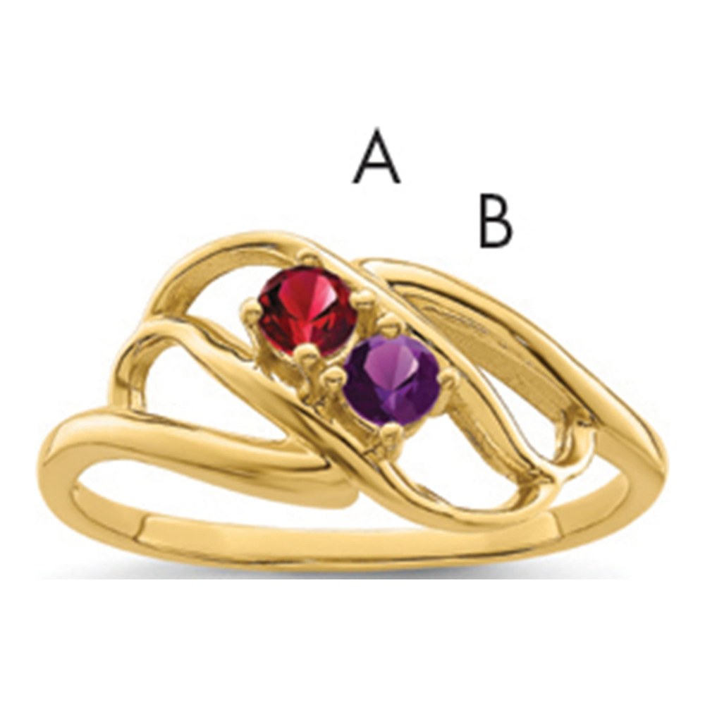 14K Yellow Gold Family Mother's Ring
