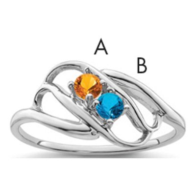 Sterling Silver Personalized Mother's Ring Mounting