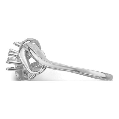 14K White Gold 2-Stone Mother's Ring Mounting – view 3