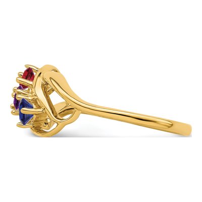 14K Yellow Gold Family Mother's Ring – view 4