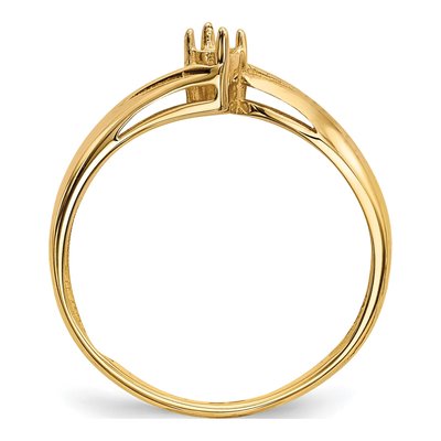 14K Yellow Gold 1-Stone Mother's Ring Mounting – view 2