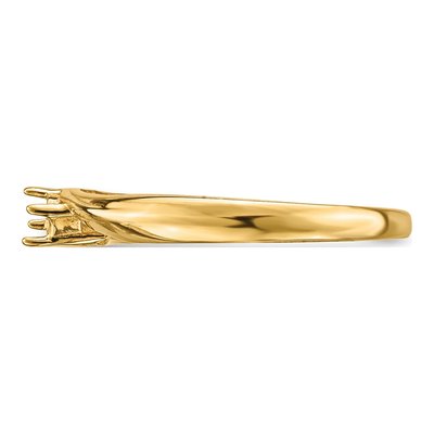 14K Yellow Gold 1-Stone Mother's Ring Mounting – view 3
