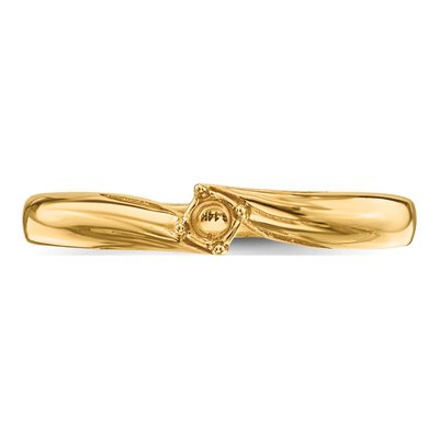 14K Yellow Gold 1-Stone Mother's Ring Mounting – view 4